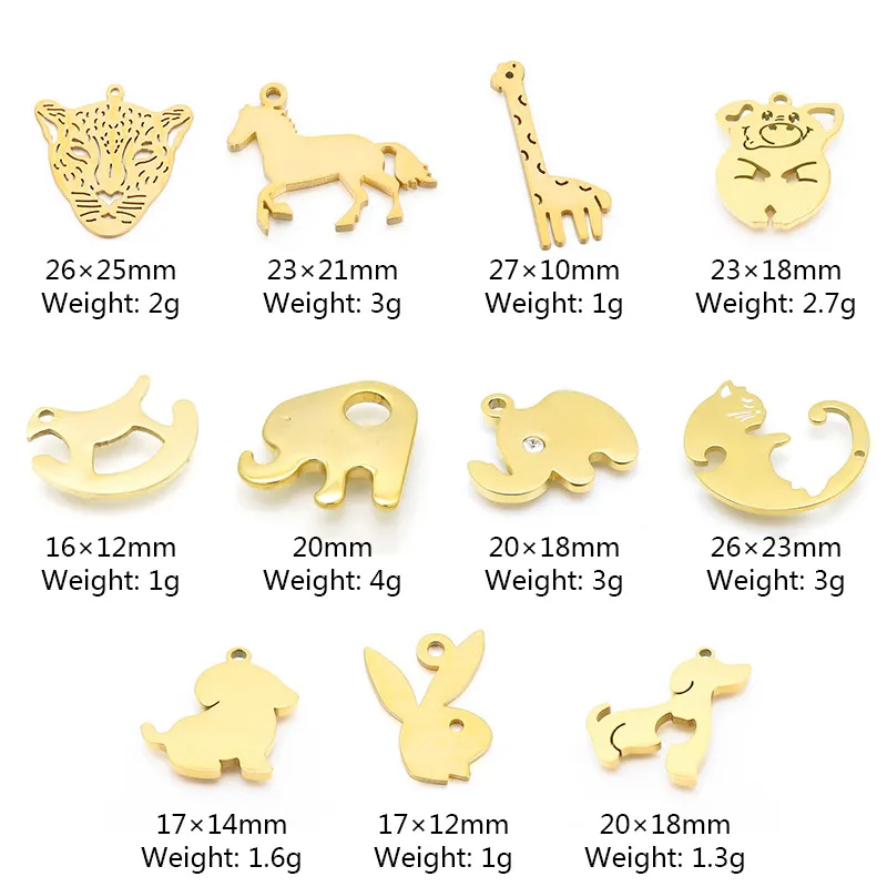 Stainless Steel Animal Series Jewelry Accessories, Personalized DIY Necklace Pendant