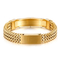 Fashion Creative Chain Stainless Steel Men's Magnetic Buckle Gold Plated Zircon Bracelet