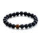 Matte Black Agate Bracelet, Contrasting Color Yellow Tiger's Eye Bracelet, Unisex Jewelry, DIY Original Brand Jewelry