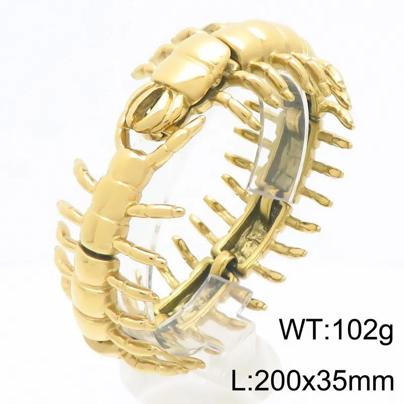 Kalen Jewelry, Foreign Trade Jewelry, Original Foreign Trade Men's Bracelet, Titanium Steel, Zoo Centipede Bracelet