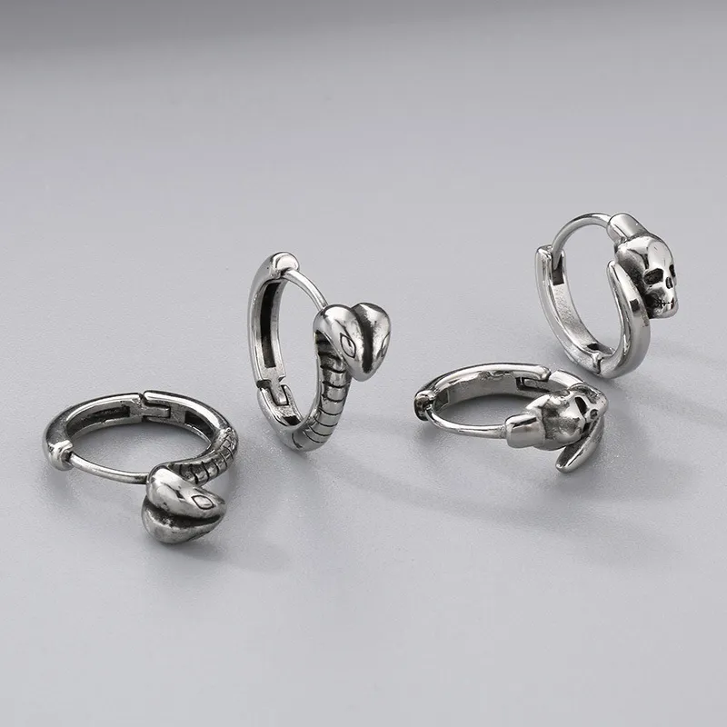 Design Inspired Earrings, Men's and Women's Personalized Fashion, Retro Rose Stainless Steel Earrings Accessories