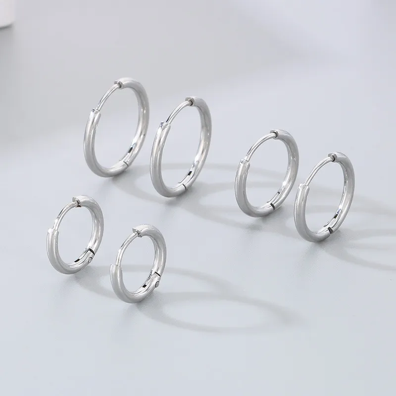 Stainless Steel Jewelry Coil Earrings Suitable for Both Men and Women for Daily Wear