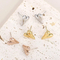 Fashionable Metal Earrings 18K Gold-Plated Stainless Steel Heart-Shaped Earrings for Women