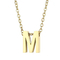 18K True Gold Electroplated Simple English 26 Letters Stainless Steel Pendant Necklace