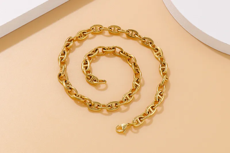 Women Fashion Nose Chain Titanium Necklace 316 Ss Sweater Necklace