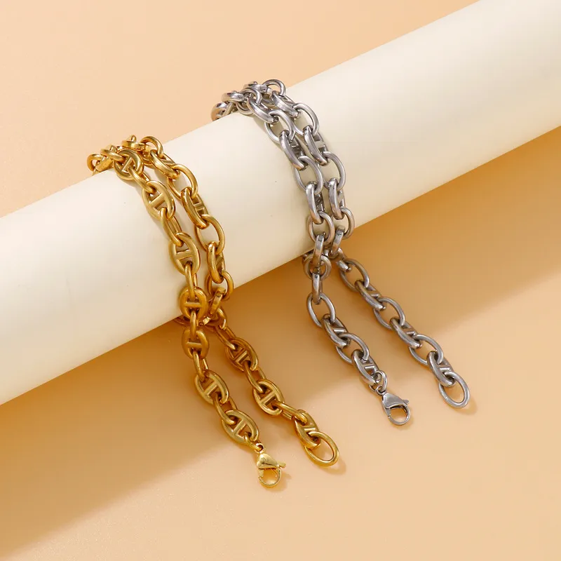 Women Fashion Nose Chain Titanium Necklace 316 Ss Sweater Necklace
