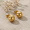Round Beaded Stainless Steel Stud Earrings Available in Various Sizes and Colors