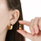 Minimalist Smooth Stainless Steel Huggie Stud Earrings Versatile Trendy Unisex Daily Jewelry