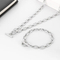 Minimalist Stainless Steel Pig Nose Chain Bracelet Necklace Ot Clasp Stainless Steel Jewelry