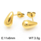 Trendy 11X6mm Stainless Steel Teardrop Earrings for Resale