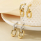 Minimalist Round Stainless Steel Earrings Elegant 18K Gold-Plated Chain Earrings Wholesale Jewelry