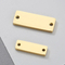 Stainless Steel Rectangular Double Hole Necklace Pendant Smooth Square Bracelet DIY Accessories