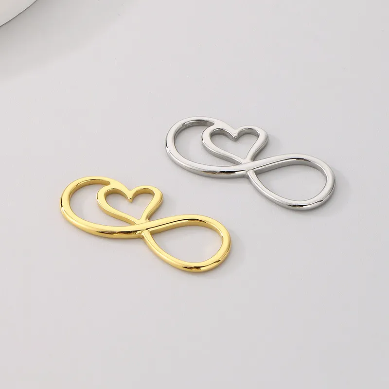 Stainless Steel Infinity Symbol Accessories DIY Love Heart Charm Jewelry Parts