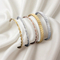 Ins Stainless Steel Textured C-Shaped Adjustable Bracelet Personality Twisted Rope Bangle Wholesale