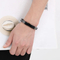 European and American Style Silicone Paired with Stainless Steel Bracelet for Fashionable Men's Jewelry