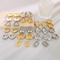 French Vintage Stainless Steel Earrings French Geometric Hollow Earrings 18K Gold-Plated Jewelry