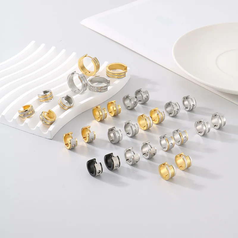 Stainless Steel Jewelry Unisex Earrings Suitable for Daily Wear