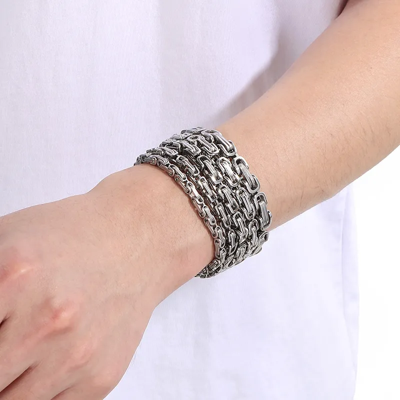 Fashion Trendy Men's and Women's Stainless Steel Multi Specification Bracelet Stainless Steel Loop Chain