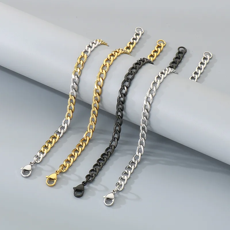 Stainless Steel Nk Chain Bracelet Men Women Wholesale Vacuum 18K Plated Jewelry