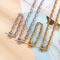 Personalized Stainless Steel Heart-Shaped Pendant Thick Chain Jewelry Sets