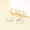 Fashion Stainless Steel Creative Texture Pattern Circular Temperament Girl Earrings Jewelry Wholesale