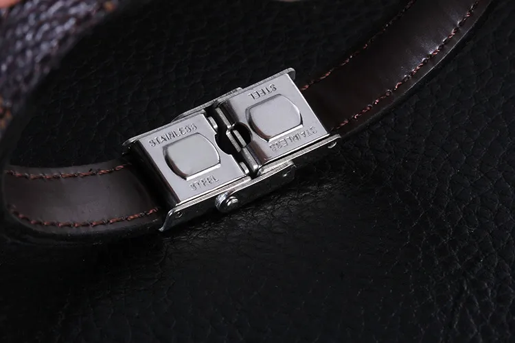 Simple Retro Stainless Steel Geometric Steel Wire Mesh Woven Leather Men's Bracelet Jewelry
