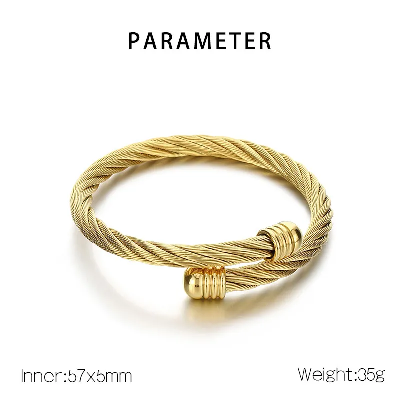 Fashionable Stainless Steel Wire Bangle for Men and Women, Suitable for Daily Wear