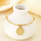 Stylish 18K Gold Round Cross Stainless Steel Openning Bangle Jewelry Wholesale