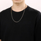 Cross-Border Sweater Chain Accessories, Hip-Hop Vacuum Plated 3mm Fried Dough Twists Chain, Regular Chain, Stainless Steel Necklace for Men and Women