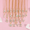 Women's Stainless Steel Full-Diamond 26 English Letters DIY Pendant Diamond-Embedded Collarbone Necklace