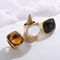 Fashion Jewelry Crystal Glass Stainless Steel Rings Multi-Color Vintage Finger Rings Wholesale