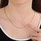 Minimalist Style Stainless Steel Unisex Square Pearl Chain Can Be Paired with Pendant