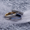 Fashion Minimalist Stainless Steel Brushed Ring Unisex Inlaid Rhinestones Ring