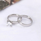 Elegant Korean Stainless Steel Wedding Zircon Rings for Couples