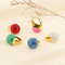 Elegant and Sophisticated Enamel Drip Glaze Morandi-Colored Stainless Steel Ring