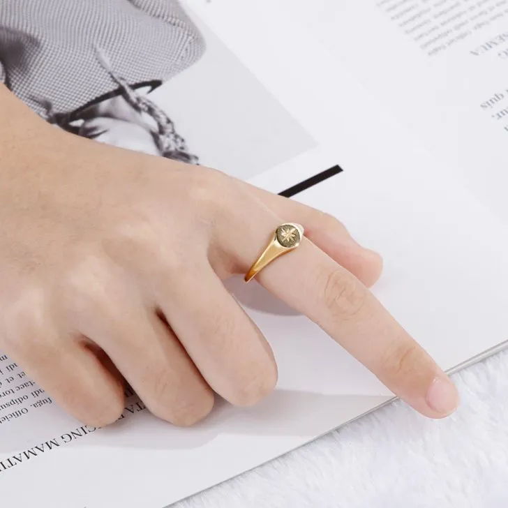 Chic Eight-Pointed Star Ring for Stylish Women's Accessories