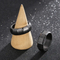 Dark Fashion Round Edged Ring Retro Stainless Steel Men's Jewelry Ring