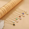 Sweet 18K Gold Plated Clavicle Chain Jewelry Wholesale Round Evil Eye Women's Necklace