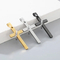 Stainless Steel Jewelry Cross Scripture Pendant Necklace for Both Men and Women