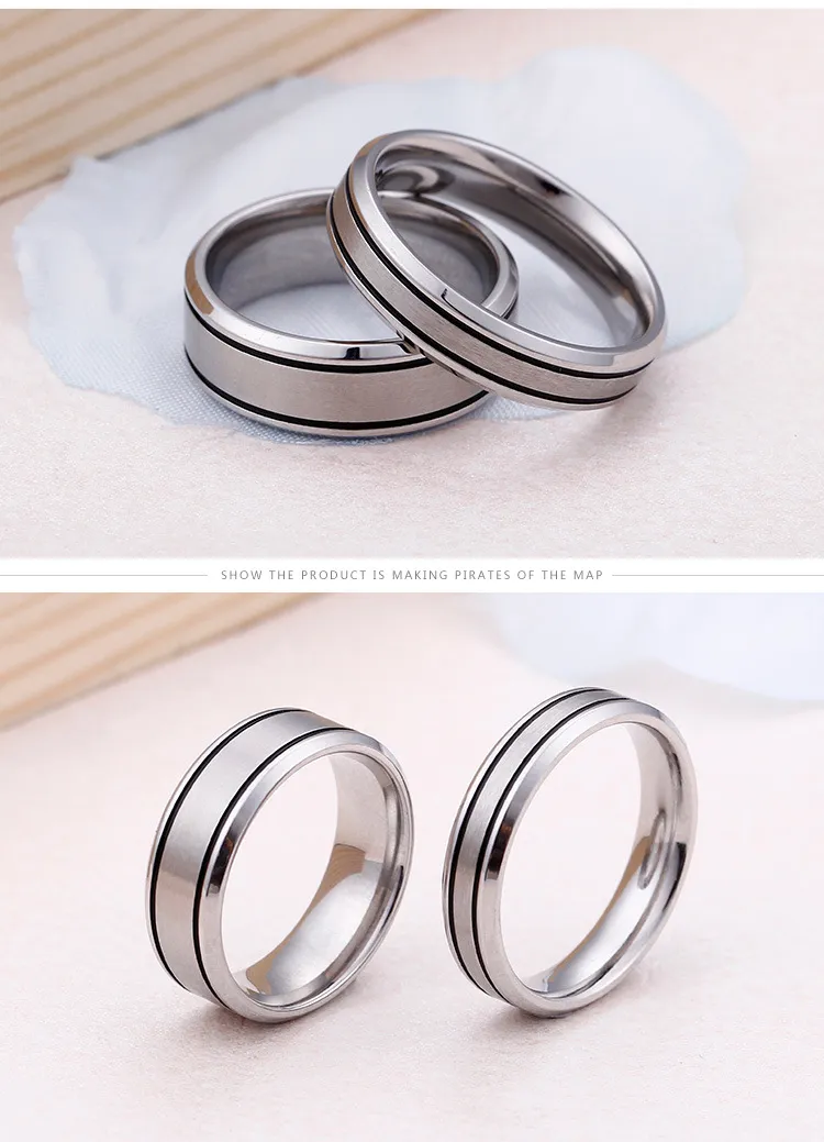 Timeless Couple Rings Minimalist Stainless Steel Circle Design