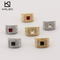 Cross-Border Fashionable Colored Gemstone Ring, European and American Hip-Hop Style, Studded with Diamonds, with a Solid Stainless Steel Texture, Men's Ring