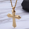 Fashion Stainless Steel Unisex Simple Religious Necklace Cross Jewelry Pendant