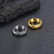 Simple and Individualistic Anti-Scale Ring, China-Chic Punk Retro Vintage 6mm Vacuum Plated Snake Scale Stainless Steel Men's Ring