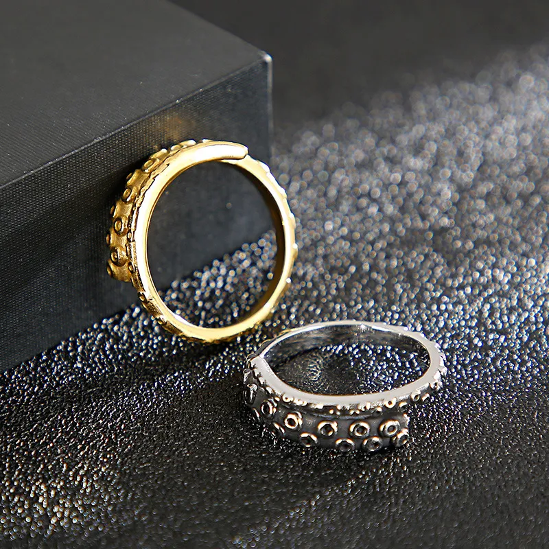 New Style Ring, European and American Style, Fashion Street Snap, Rock and Hip-Hop Style, Octopus Tentacle Design, Men's Stainless Steel Ring