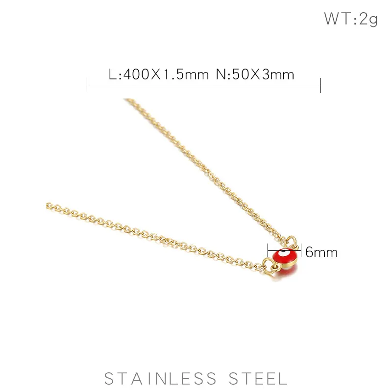 Small Blue Eye Necklace Lucky Stainless Steel Devil Eye Women's Necklace Wholesale
