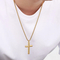 Trendy Retro Personalized Stainless Steel Cross Multi-Color DIY Pendant That Can Be Paired with a Chain