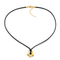 Popular Heart-Shaped Sweater Chain Necklace with Creative Fashion, Wax Rope, Five Pointed Star, Hexagonal Stainless Steel Pendant Necklace