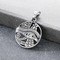 Retro Sun Smiling Moon Celestial Body Pendant Ancient Egypt Horus Eye Stainless Steel Men's Pendant