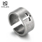 Oxidized Retro Vintage Stainless Steel Men's Hollowed Cross Opening Jewelry Ring