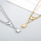 Double-Layered Jewelry Creative Padlock Heart-Shaped Stainless Steel Necklace for Women